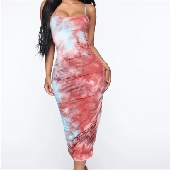 Vestido Midi Desteido Good As Always - Rosa/Combo | S